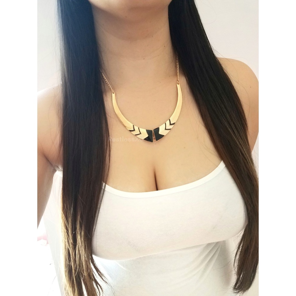 Black Crescent Necklace